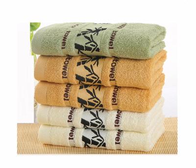 China Disposable High Quality Super Soft Bamboo Fiber Towels Patch Logo Terry Bath Spa Face Towel For Hotel Gsm Promotional Gifts for sale