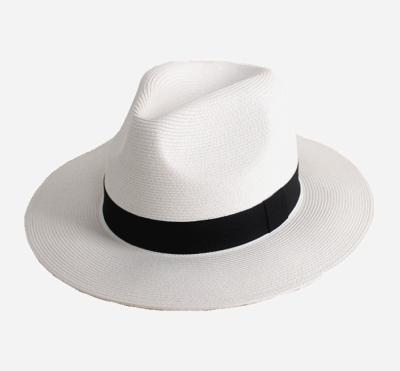 China Factory Direct Striped Wholesale Custom Design Color Panama Grass Paper Straw Sun Hat for sale