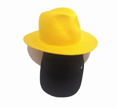 China Wholesale Picture Autumn Winter Wool Felt Wide Brim Fashion Jazz Hats Panama Hats for sale