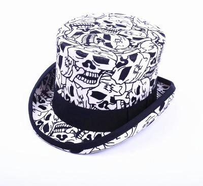 China High Quality Picture Fashion Customized Fedora Top Hats Wool Felt Skull Jazz Hats For Women And Men for sale