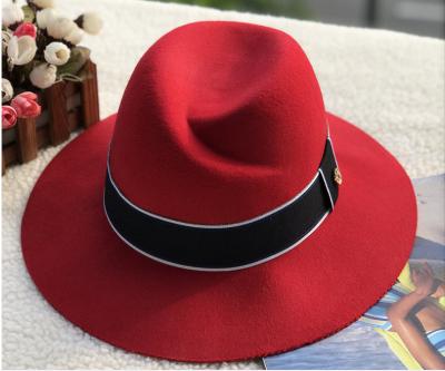 China High Quality Image Fashion Customized Wool Felt Fedora Panama Hats Jazz For Women And Men for sale