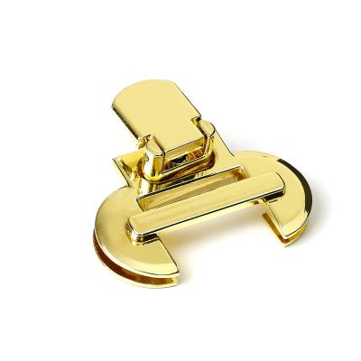 China Custom Shoulder Bag Hardware Bag Lock Closure Purse Twist Turn Lock Bag Clip Lock Buckles For Purse Handle for sale