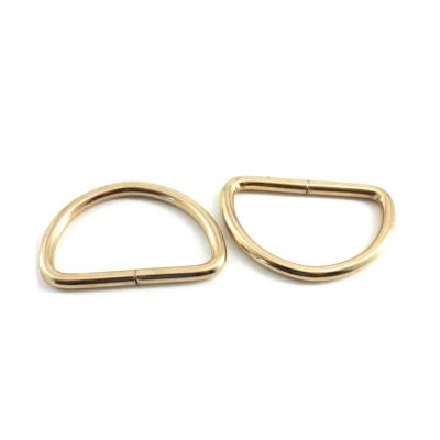 China Eco-friendly Lightweight Metal D Ring For Handbags Gold Metal Key Chain Metal Rings D Ring For Bags for sale