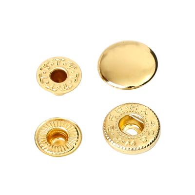 China Custom Shoulder Bag Light Gold Color Snap Fastener Metal Snap Button For Clothing Magnet Snap Button For Handbag for sale