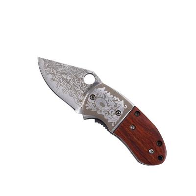 China Non-variable Light Folding Pocket Damascus Knife Safety Keychains Stainless Steel Blade Cutter Utility Knife for sale