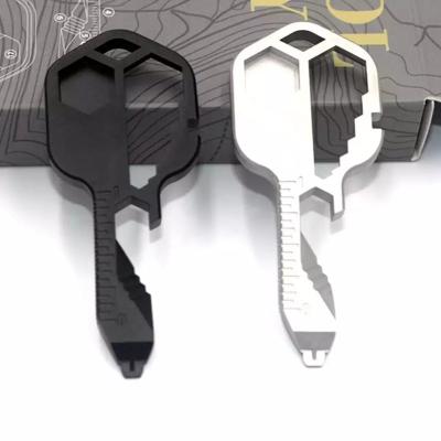 China Amazon Unrated Hot Sale 24 In 1 Key Formed Key Chain Custom Tools Multitool Stainless Steel EDC Logo And Packaging for sale