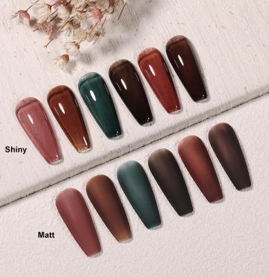 China Nail Art Beauty Free Samples Autumn And Winter Transparent Color Glazed Amber Gel White Nail Polish And Nail Jelly Ice for sale