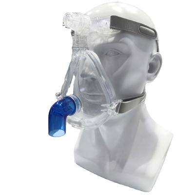 China Respironics CPAP BIPAP Portable Headgear Full Nasal ICU Face Mask Machine Breathing / Plastic Oxygen Mask for sale