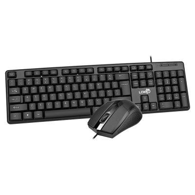 China 104 Keys 3D Keyboard USB Factory Computer Waterproof Cheap Mouse Combo Keyboard 3D Gaming Keyboard Combo Optical Cable Mouse For Office for sale