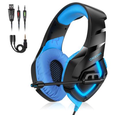 China 2021Gaming Headband Headset Noise Canceling Gaming Earbuds Earphone With Microphone For PS4 PS5 PC Computer Xbox One for sale