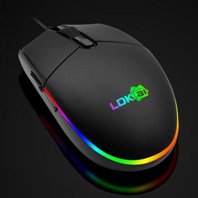 China High Quality Luminous Mouse Ergonomic Human USB 1600DPI Optical Gaming Wired Mouse For LOL Gamer for sale