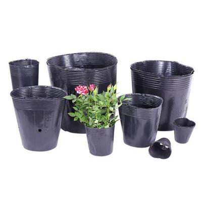 China Eco-friendly/UV Resistance/Long Life All Size Black Soft Plastic Seedling Pot Nutrition Cup Greenhouse Seeding Pot Black Plastic Pot For Plants for sale