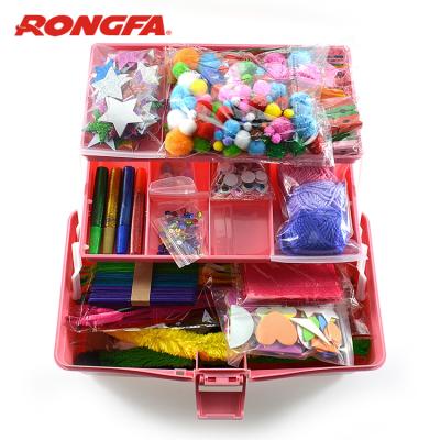 China Craft Supplies Set DIY Kids Pipe Cleaner Sets For School Craft Art Supplies Pompom Pipe Cleaner Kids Likes Customized Size for sale