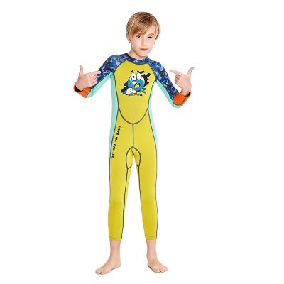 China Sabolay Antibacterial Children's Neoprene Wetsuit 2Mm Thick Sleeve Long Sleeve Sun Protection One Piece UV Diving Suit For Boys for sale