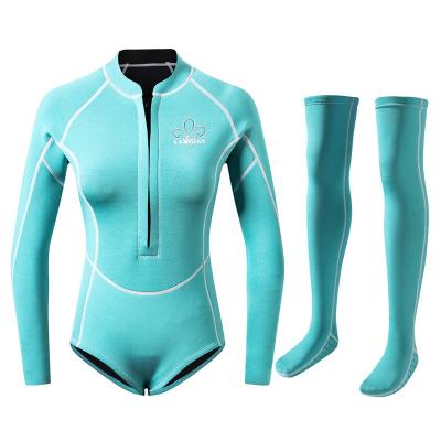 China New Style Customization Factory Sabolay Surfing Diving Suit Snorkeling Women Antibacterial Swimwear Style 2mm Neoprene Jumpsuit Wetsuit for sale