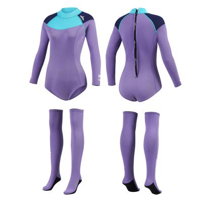 China 2022 New Antibacterial Women's Long Sleeve Diving 2mm Neoprene Jumpsuit Diving Suit Spearfishing Swimming Surfing Wetsuit for sale