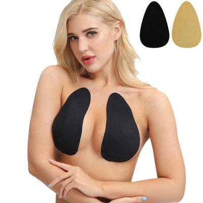 China Sexy style plus size bras for fat women cotton ladies push up underwire black wireless adhesive sticky bra for sale