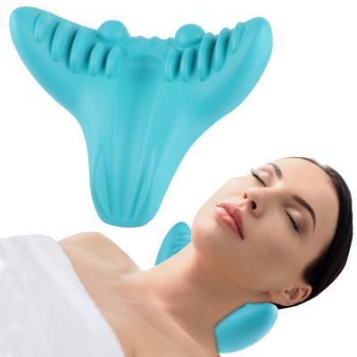 China 2022 New Healthy Neck Care Product Pain Relief Neck Ease Support Shoulder Relaxer Chiropractic Traction Massage Pillow for sale