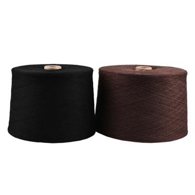 China Open End Black and Brown Color Open End Recycled Cotton and Polyester Blender Cotton Carded Yarn for Weaving and Knitting for sale