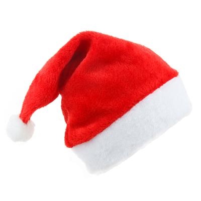 China Soft Push New Traditional Professional Hot Items Red&White Santa Christmas Hats For Adult And Children Custom Logo for sale