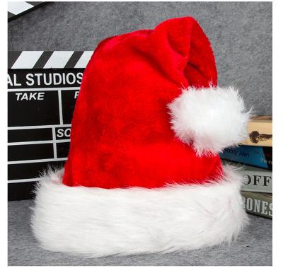 China Xmas Santa Hat High Quality Plush Christmas Santa Hat Long For Adult&Kids Xmas Decoration Christmas Santa Hat for sale