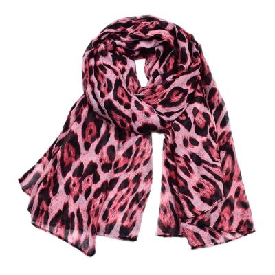 China With Tassels Fast Shipping Red Leopard Print Scarves Shawl Fashion Women Scarf for sale