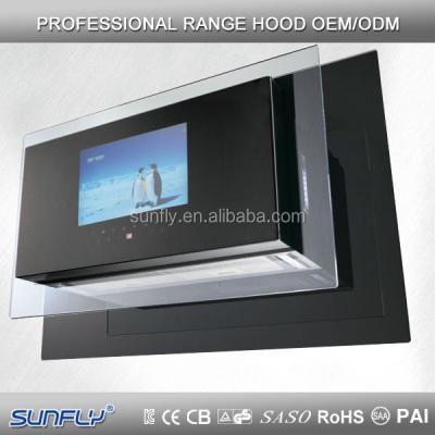 China LOH8610-T2 (900mm) professional wall mounted hood of stainless steel chain of chimney frame and stainless steel tempered glass for sale