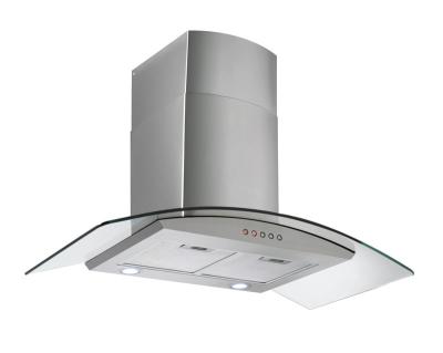 China Household Stainless Steel Push Button Switch Kitchen Chimney Hood Range Smoke Hood for sale