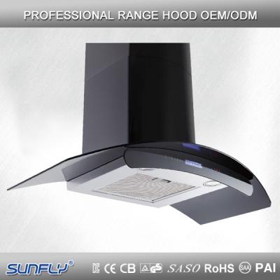 China Stainless steel frame and tempered glass kitchen hood /range hood LOH313-13G (900mm) kitchen appliances for sale