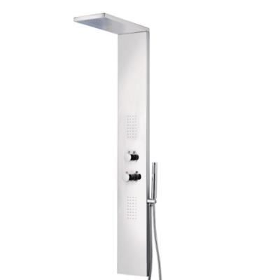 China Without Main Body Jets Thermostatic Slide Bar Rain Massage Shower Panels With Hand Shower Faucet for sale