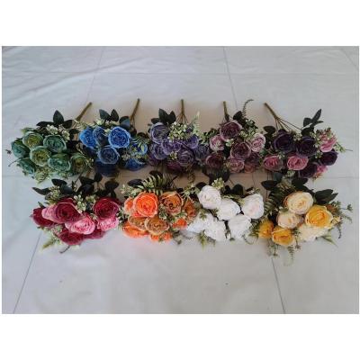 China Wholesale 3D Design Artificial Flowers Decoration Wedding Silk Rose Flower Single Rose Silk for sale