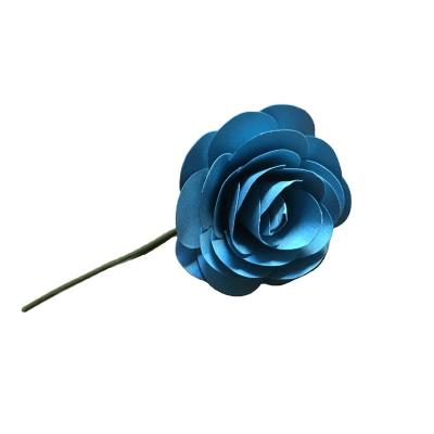 China 2023 hot sale low price custom cheap handmade price mini paper flower china paper flower artificial rose head for sale