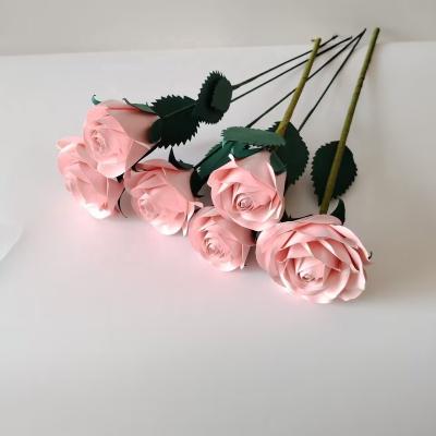 China 2023 New Design Paper Rose 3D Mounted Paper Flower For Pary Backdrops for sale