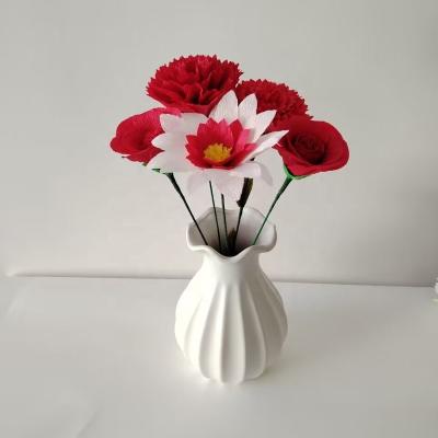 China 2023 Hot Sale China Supplier Wholesale Long Bunch Paper Artificial Paper Flower for sale