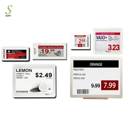 China No Need Power To Display Retail Electronic EEL Demo Information SUNY 3 Colors E-ink Epaper Display Shelf Label Kit for sale