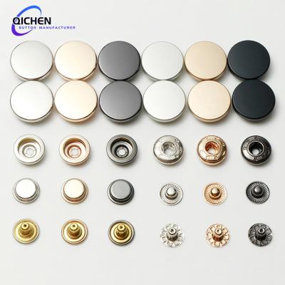 China Other spot goods metal button high quality fashion decorative covers brass Zinc alloy four parts snap button for clothing bag for sale