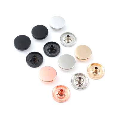 China Other spot goods metal button high quality fashion decorative covers brass Zinc alloy four parts snap button for clothing bag for sale