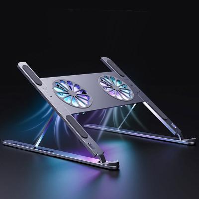 China NEWRGY Height Adjustable Laptop Stand Aluminum Laptop Stand with Aluminum Fan Foldable Acrylic Laptop Stand for sale