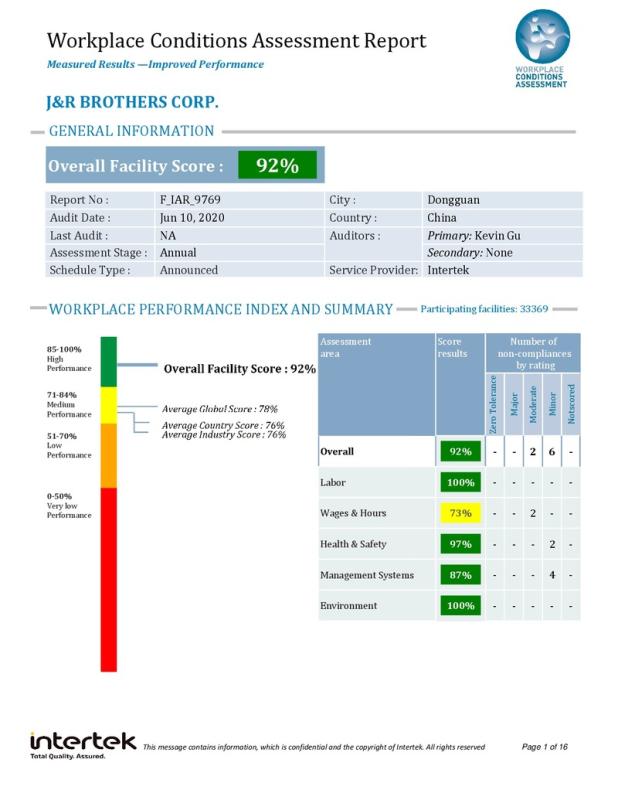 WCA - J&R Brothers Corp.