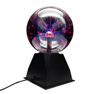 China J&R Glass 6 Inch Plasma Lamp,Touch and Sound Sensitive Plasma Globe Lightning Novelty Toys for Kids Christmas Gifts for sale