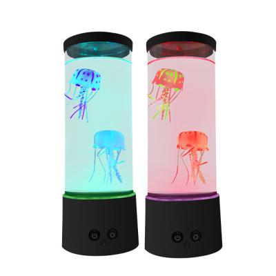 China Modern Water Feature Jellyfish Lava Lamp Aquarium Brushless Mood Lamp For Home Office Room Decor Novelty Gift For Wowen Kids for sale