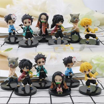 China Cartoon Toy Hot sale demon slayer 6 style kimetsu no yaiba anime pvc action model figure toys action figure for sale