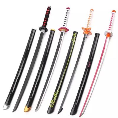 China Wood 80cm 26 Styles 100cm Toys Demon Slayer: Kimetsu no Yaiba Agatsuma Zenitsu Sword ABS Material Anime Swords for sale