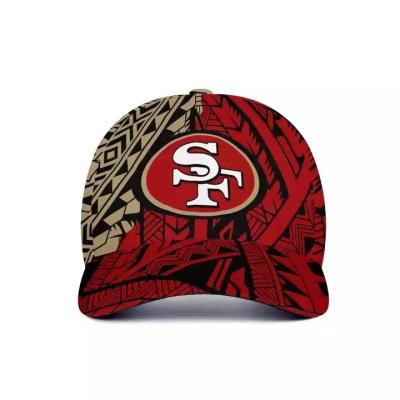 China Breathable & Waterproof Polynesian Tribe Samoan Design Cycling NFL Sport Cap Custom American Football Team logo Golf Sun Fashion Visor Hat for sale