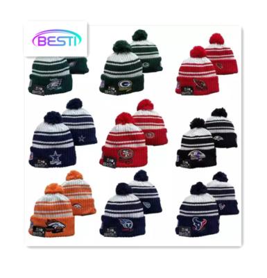 China COMMON Popular Latest design Nfl All 32 Teams Knitted Winter Hats America Football Beanies football hats american for sale