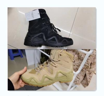 China Waterproof STock real photo Commando Special Forces Hiking Botas Tactic shoes Botas Combat Boots sand Men's Tactical Combat Boots for sale