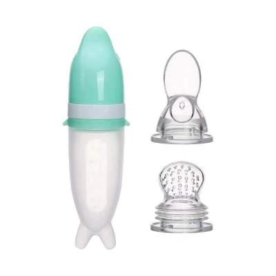 China BPA OEM Logo Silicone Baby Portable Custom Durable Feeder Spoon Free Baby Bottle for sale