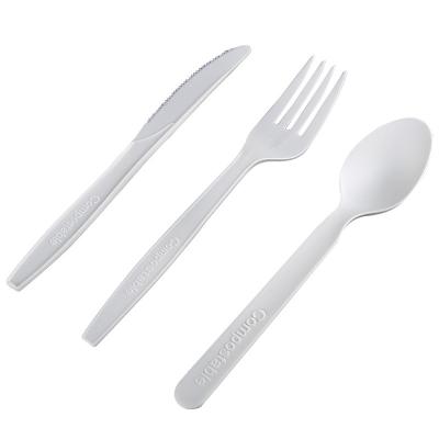 China Home.Restaurant.Bar.Hotel.Wedding 100% Biodegradable Eco-friendly Cornstarch PLA Disposable Wholesale Cutlery for sale