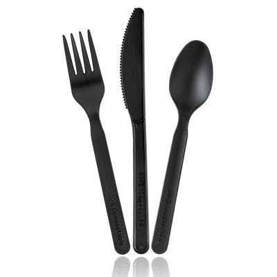 China Home.Restaurant.Bar.Hotel.Wedding Material PLA Cutlery Fork Knife Spoon for sale