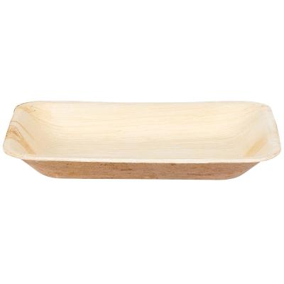 China 6 9 8 10 Inch Restaurant Dinner Biodegradable Eco-friendly Wooden Bamboo Dishes Biodegradable Palm Leaf Compostable Disposable Dishes for sale